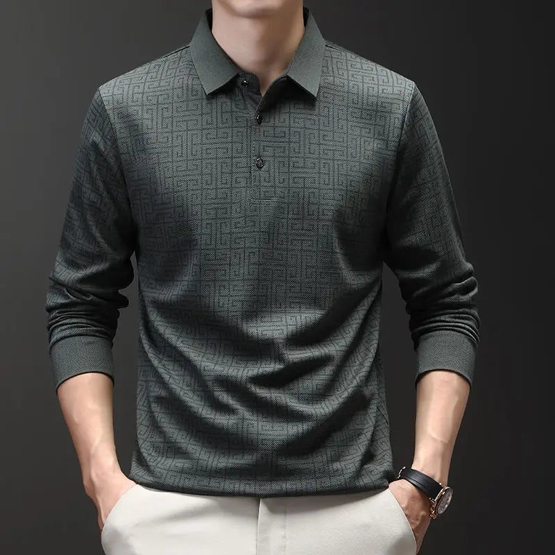 Elegante Men's Long Sleeve Shirt