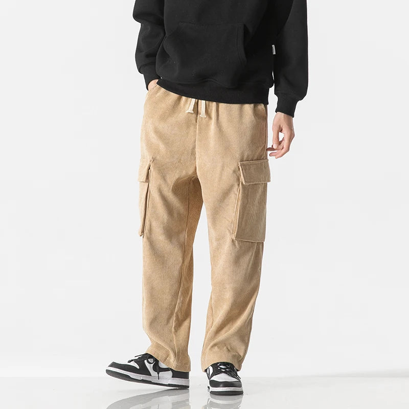 RELAXED CORD CARGO PANTS