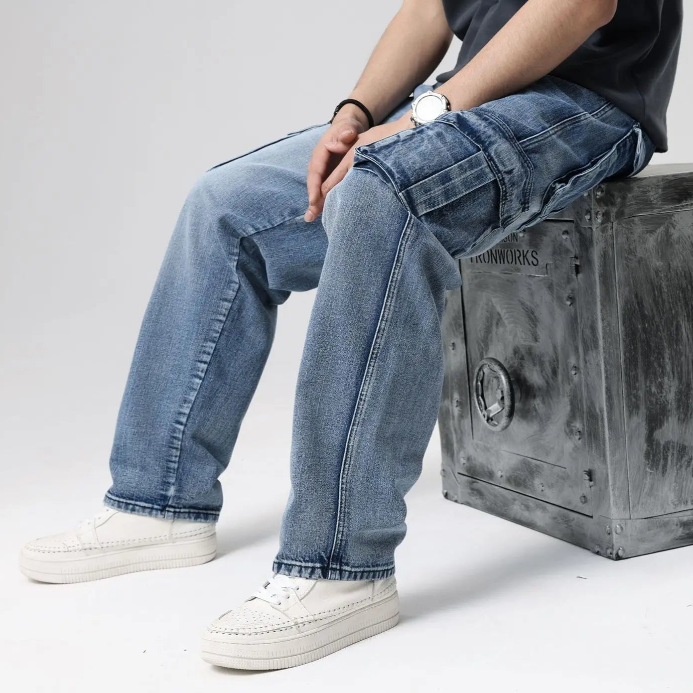 UrbanInk Denim Cargo Pants