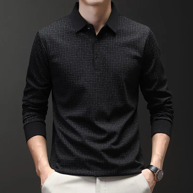 Elegante Men's Long Sleeve Shirt