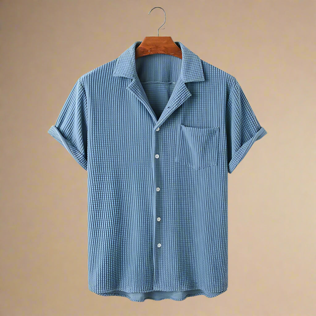 WAFFLE TERRY COTTON SHIRT