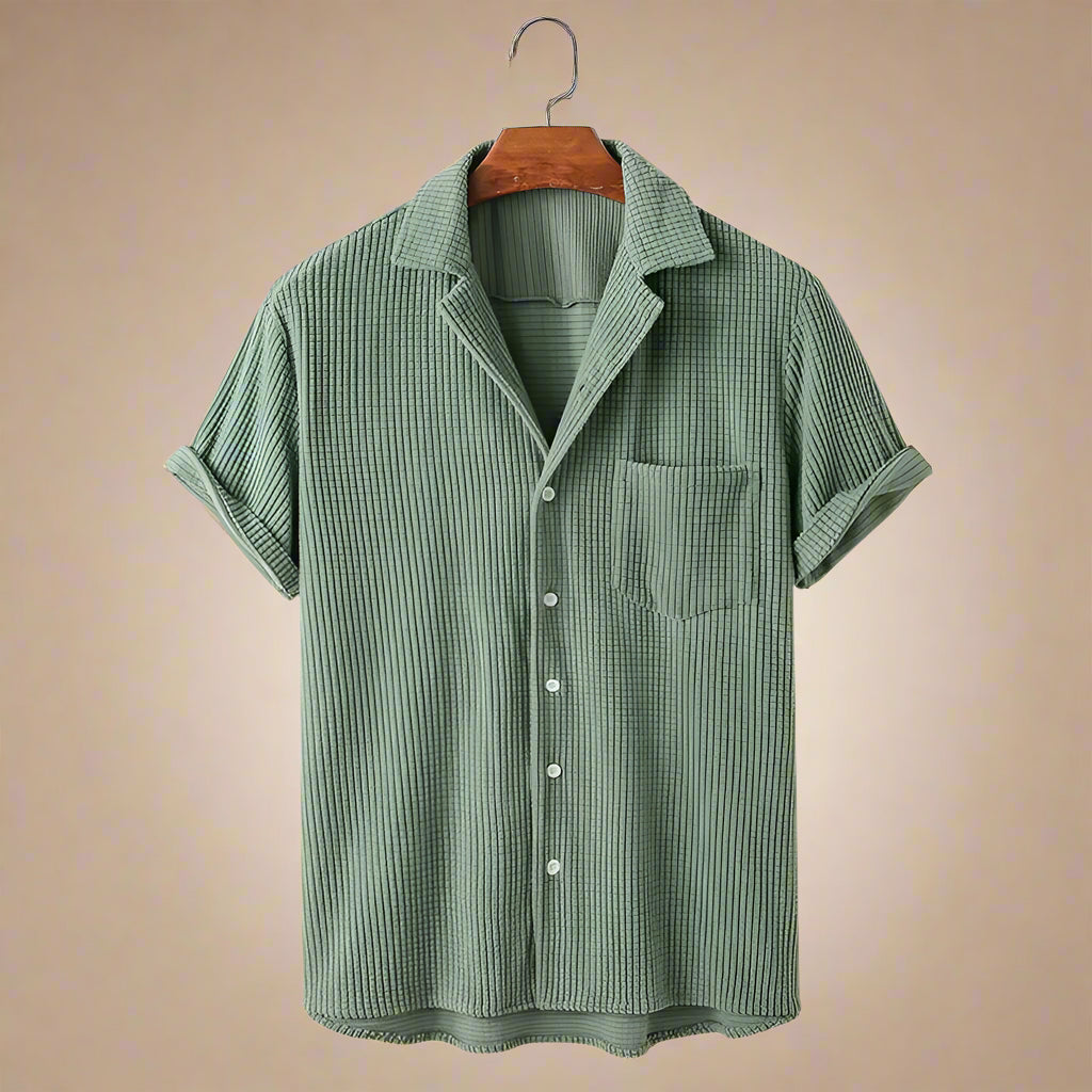 WAFFLE TERRY COTTON SHIRT