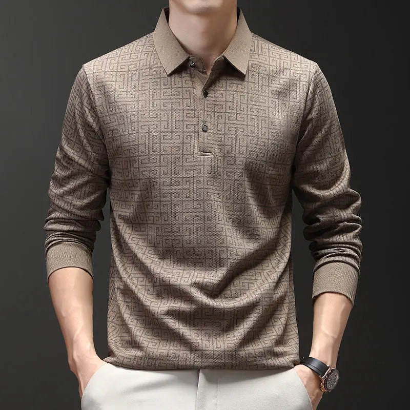 Elegante Men's Long Sleeve Shirt