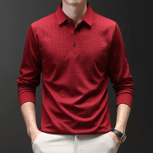 Elegante Men's Long Sleeve Shirt