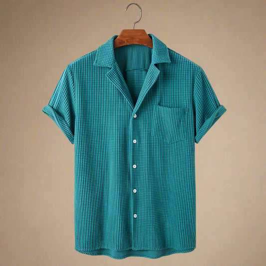 WAFFLE TERRY COTTON SHIRT