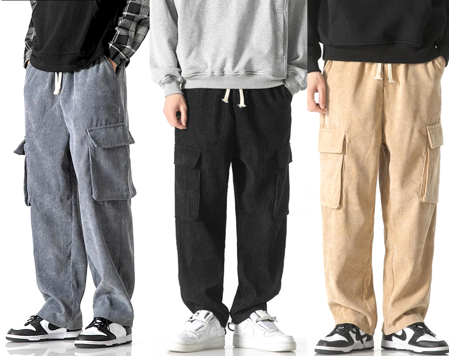 RELAXED CORD CARGO PANTS